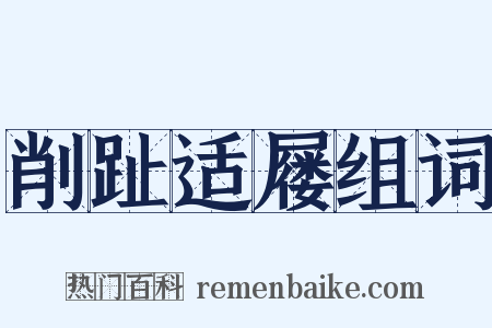 削趾适屦组词是什么意思的图片